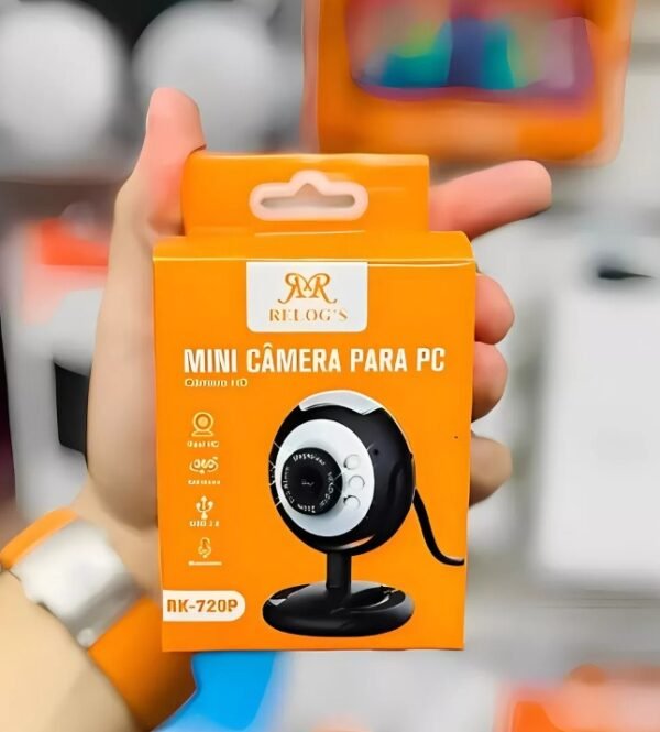 Mini-câmera Para Pc Webcam Com Microfone Filmar Fotos Videos Cor Preto