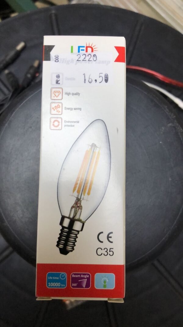 LÂMPADA FILAMENTO E14 C35 SEM BICO 4W HIGH POWER