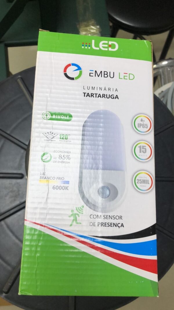 ARANDELA TARTARUGA COM SENSOR BR IP65 15WBF EMBU LED
