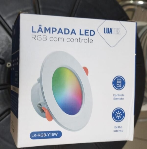 LUMINÁRIA EMBUTIR RGB Y15W LUATEK