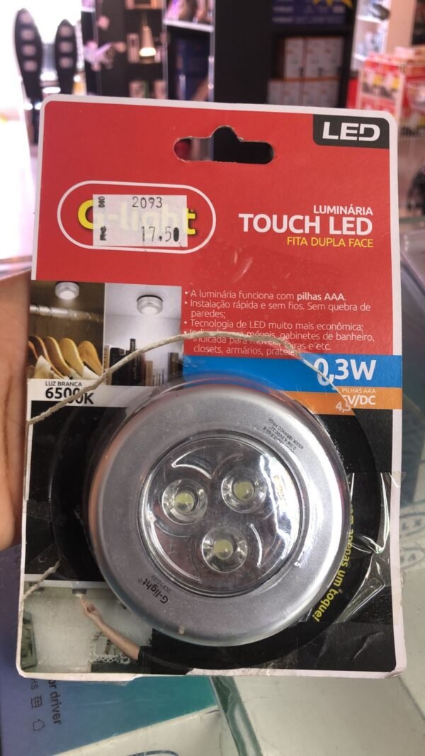 LUMINÁRIA TOUCH LED PILHA 0,3W G-LIGHT