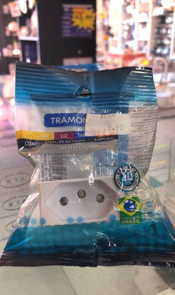 TOMADA 2P+T 10A/250V BRANCO CONDULETE