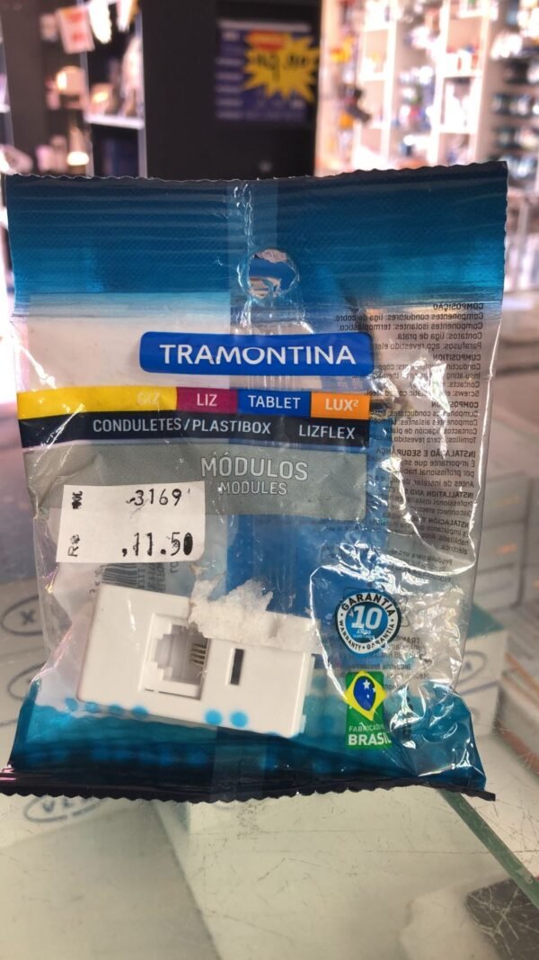TOMADA PARA TELEFONE RJ11 BRANCO CONDULETE