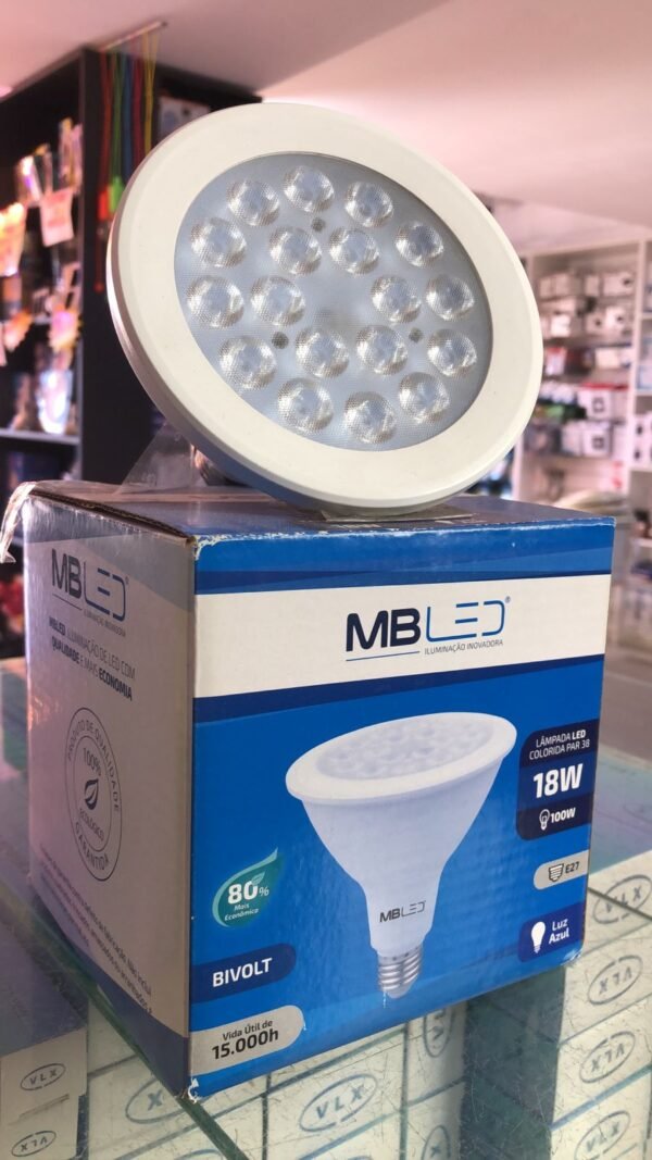 LÂMPADA LED PAR 38 18W AZUL L55174 MB LE