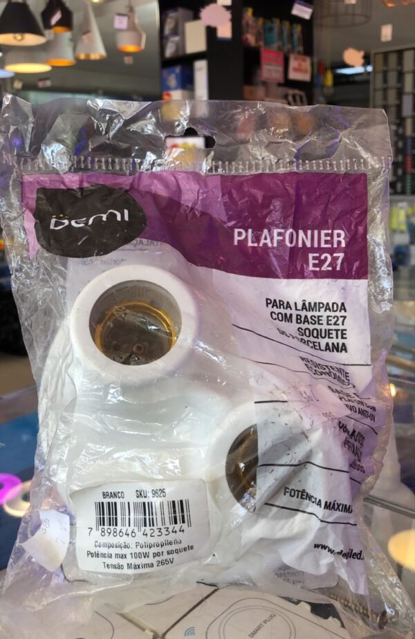 PLAFON C/ SOQUETE 2XE27 BR VENTISOL