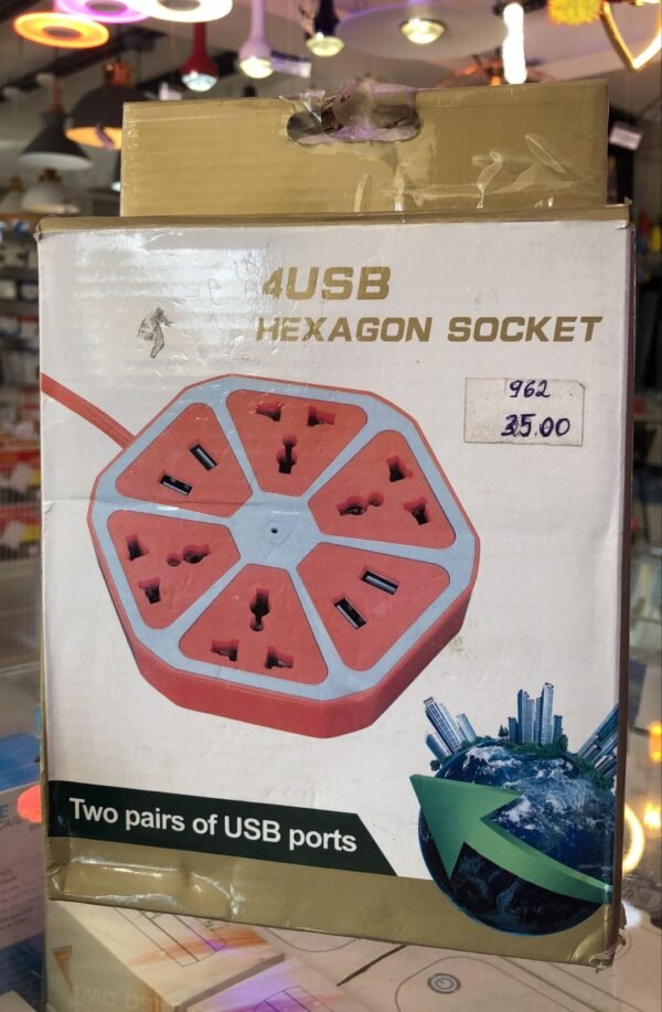 TOMADA HEXAGONAL 4 USB