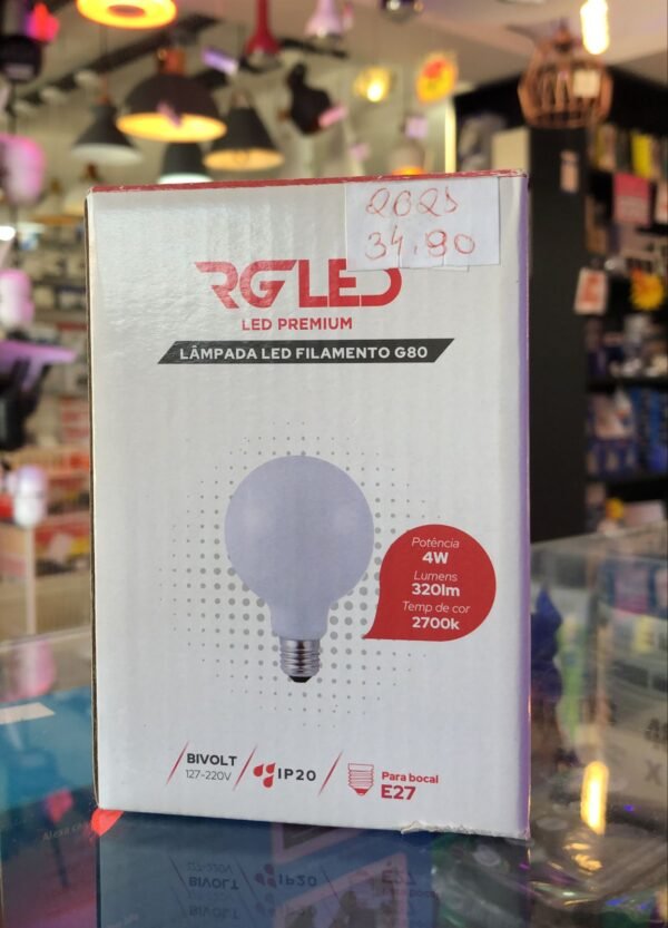 LÂMPADA G80 LF-2713 FILAMENTO RG LED